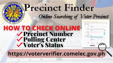 voter verifier comelec gov ph|How to check voter registration status in the Philippines.